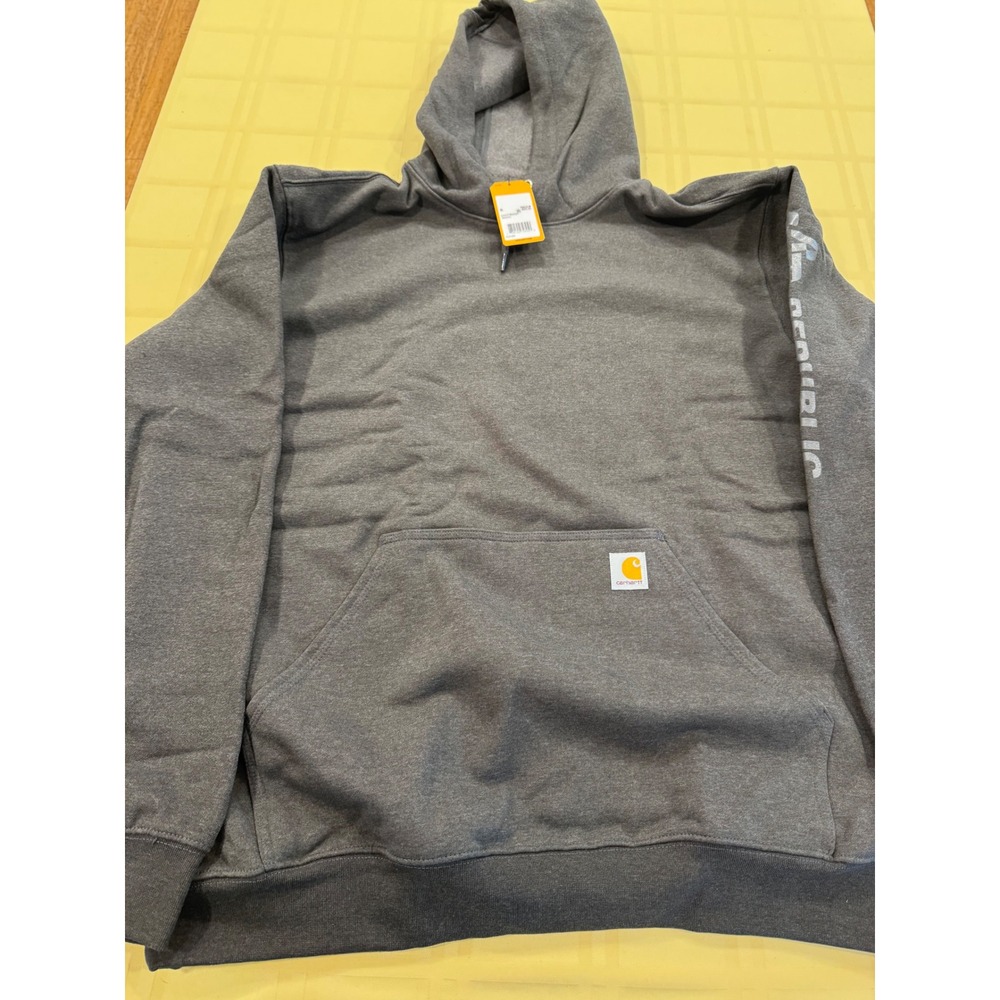 Carhartt Mens XL Loose Fit Midweight Hoodie Carbon Heather Republic Services